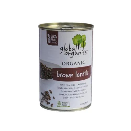 Global Organics Brown Lentils Organic 400g