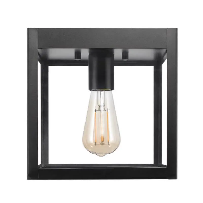 Globe Electric Switch Incandescent/LED Matte Black Dimmable Outdoor Light Fixture Hardwired