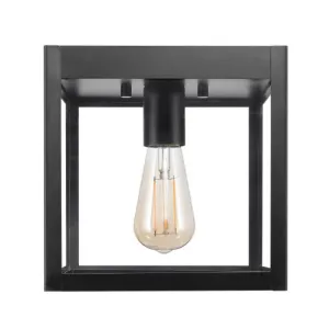 Globe Electric Switch Incandescent/LED Matte Black Dimmable Outdoor Light Fixture Hardwired