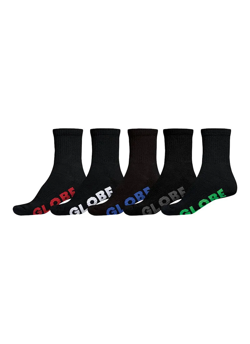 Globe Stealth Crew Sock 5 Pack