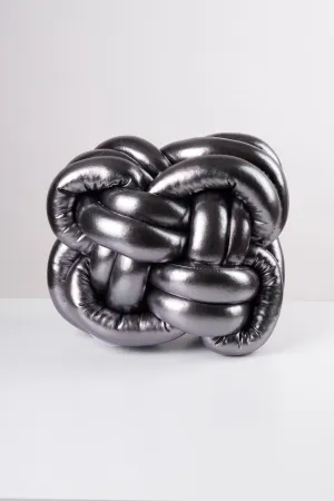 Globular Knot Cushion - Dk. Silver