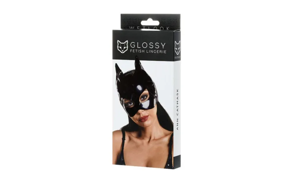 Glossy Wetlook Cat Mask