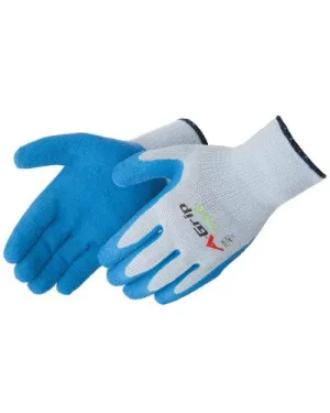 GLOVE BLUE LATEX PALM GREY LG