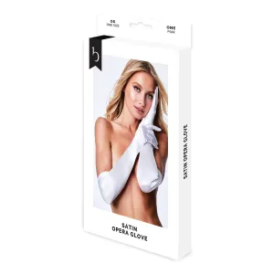 Gloves Baci Lingerie Satin Opera White