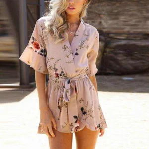 Glow Chic's Floral Print Beach Jumpsuit