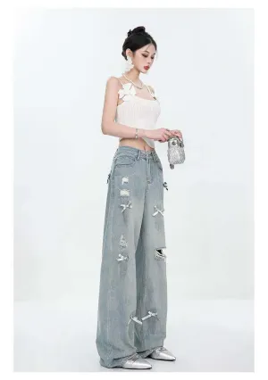 Glow Chic's Ripped Straight Retro Jeans