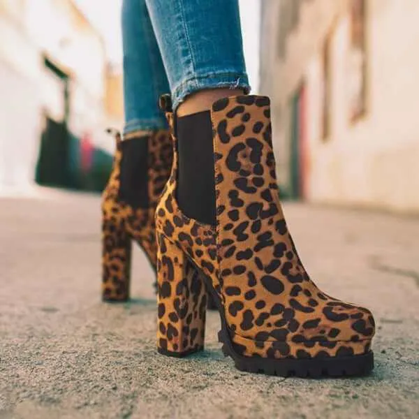 Glow Chic's Round-Toe Ankle Boots