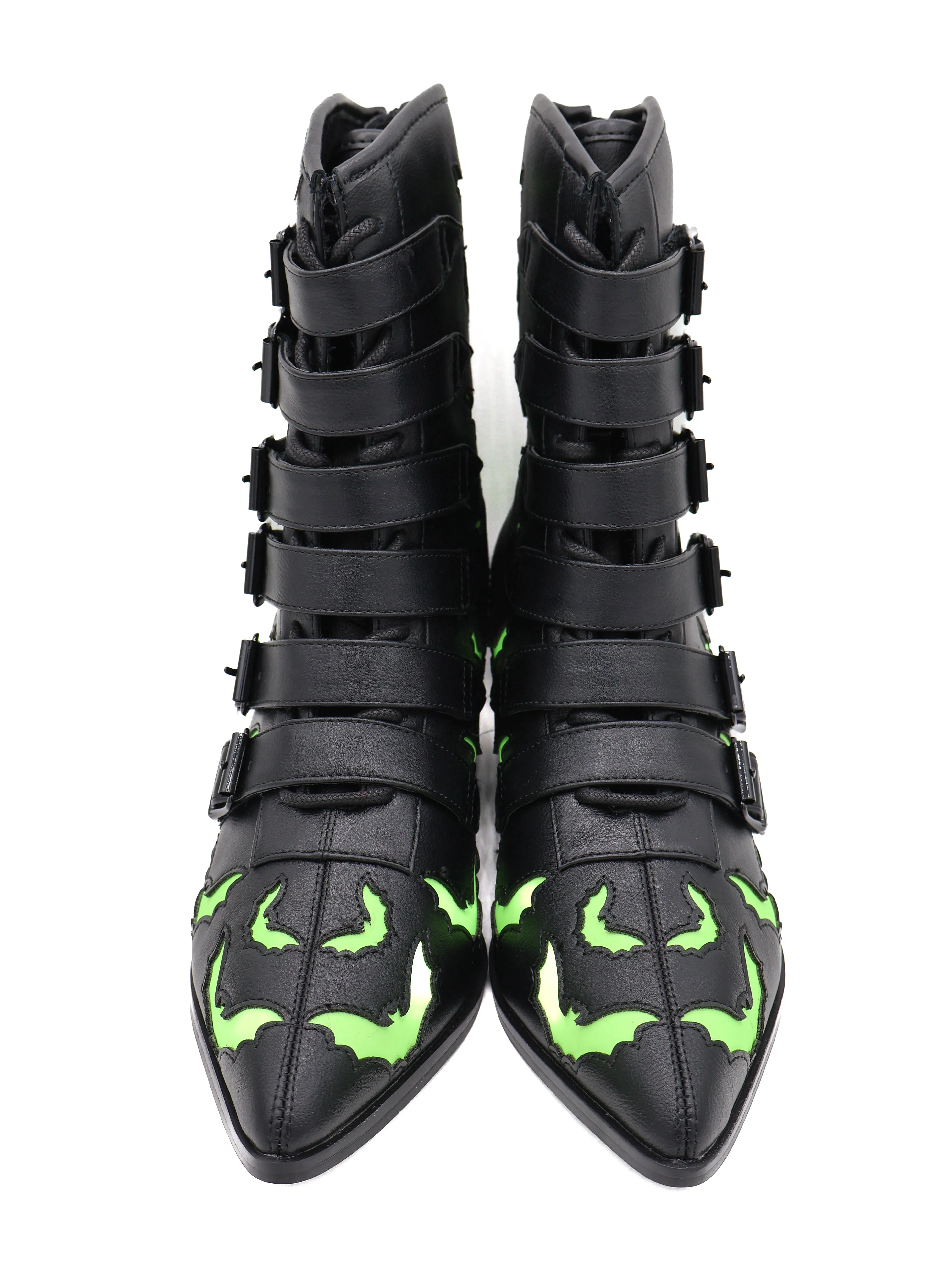 Glow-in-the-Dark Bats Coven Boot STRANGE CVLT