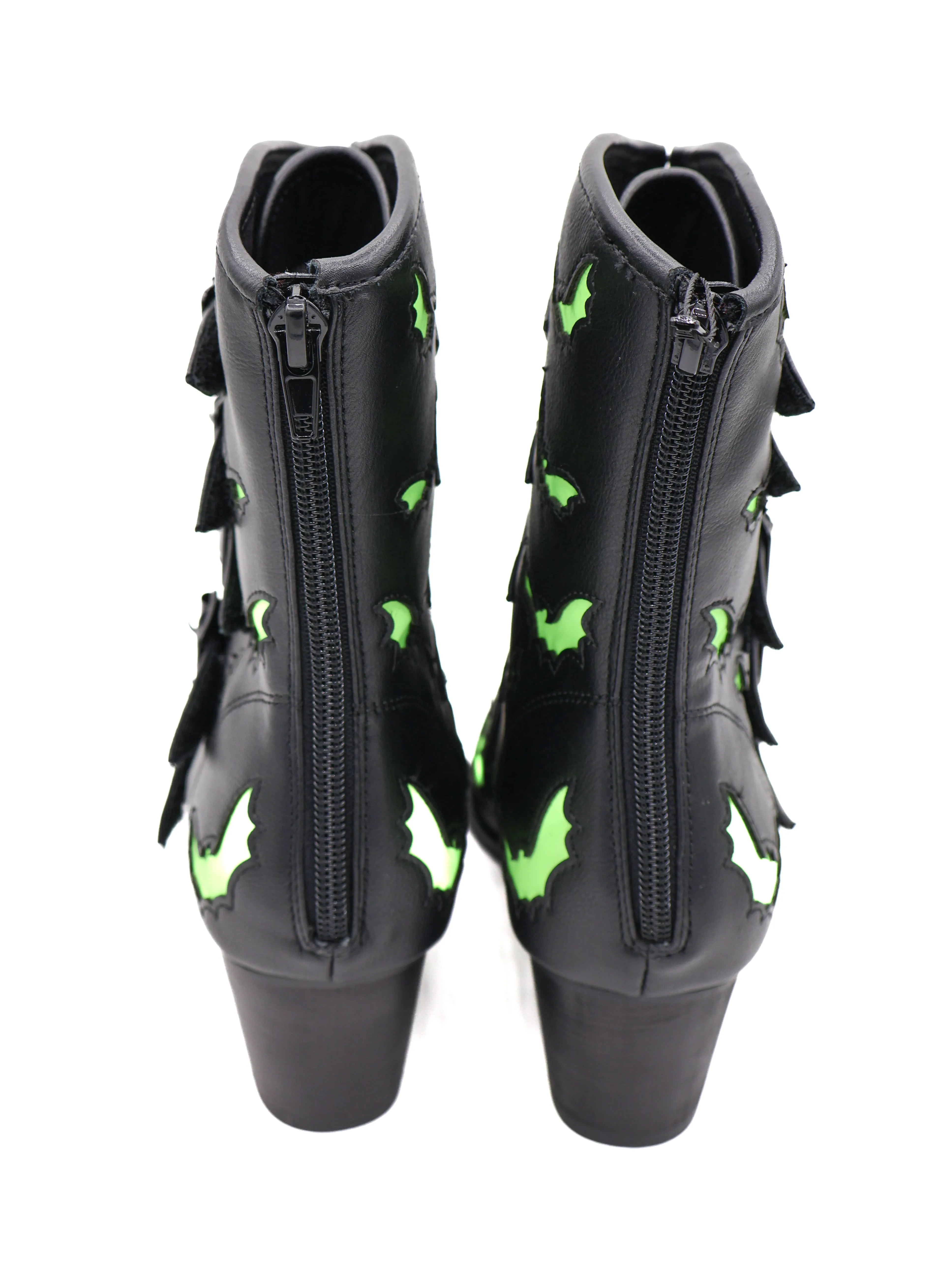 Glow-in-the-Dark Bats Coven Boot STRANGE CVLT