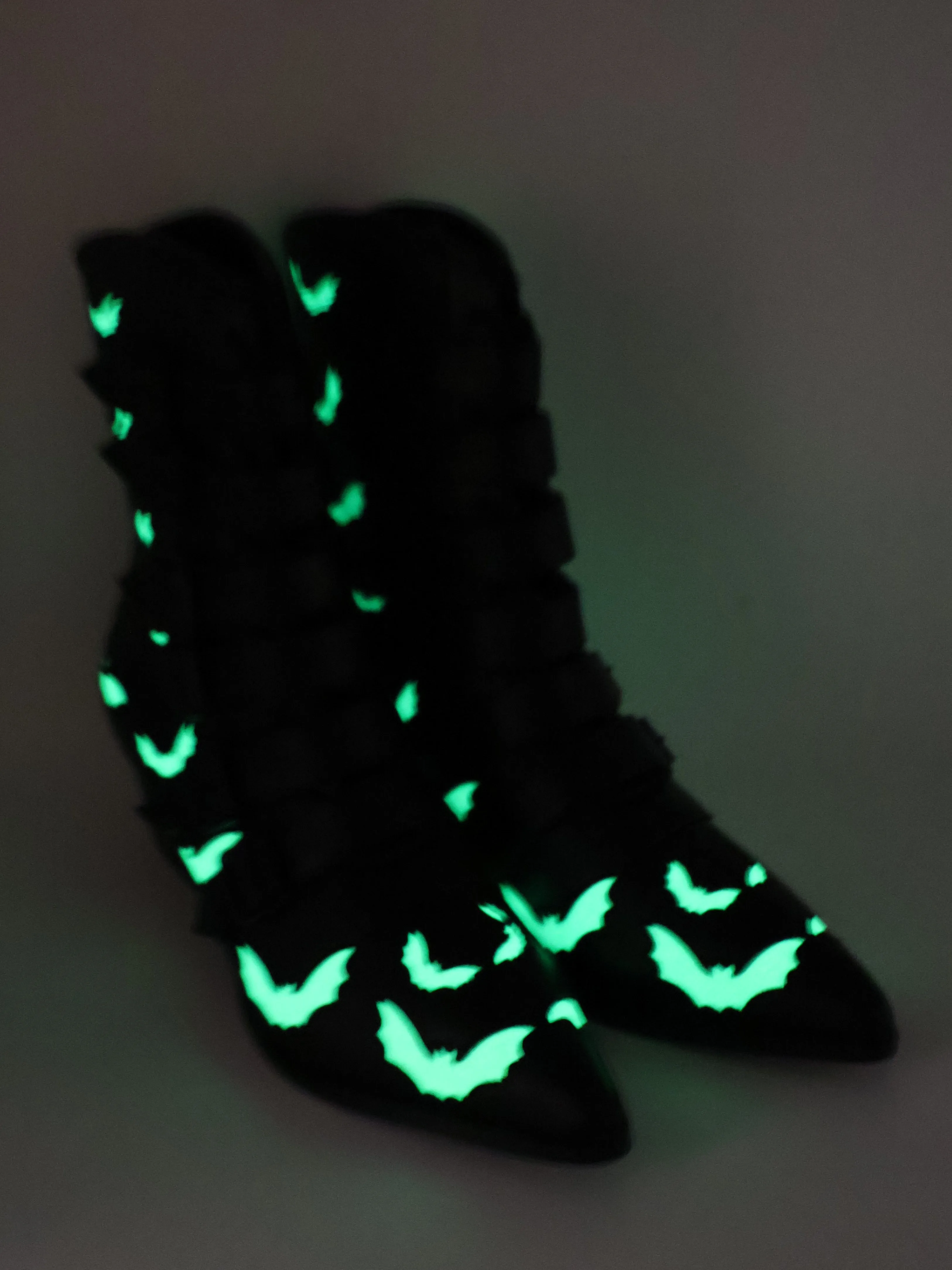 Glow-in-the-Dark Bats Coven Boot STRANGE CVLT