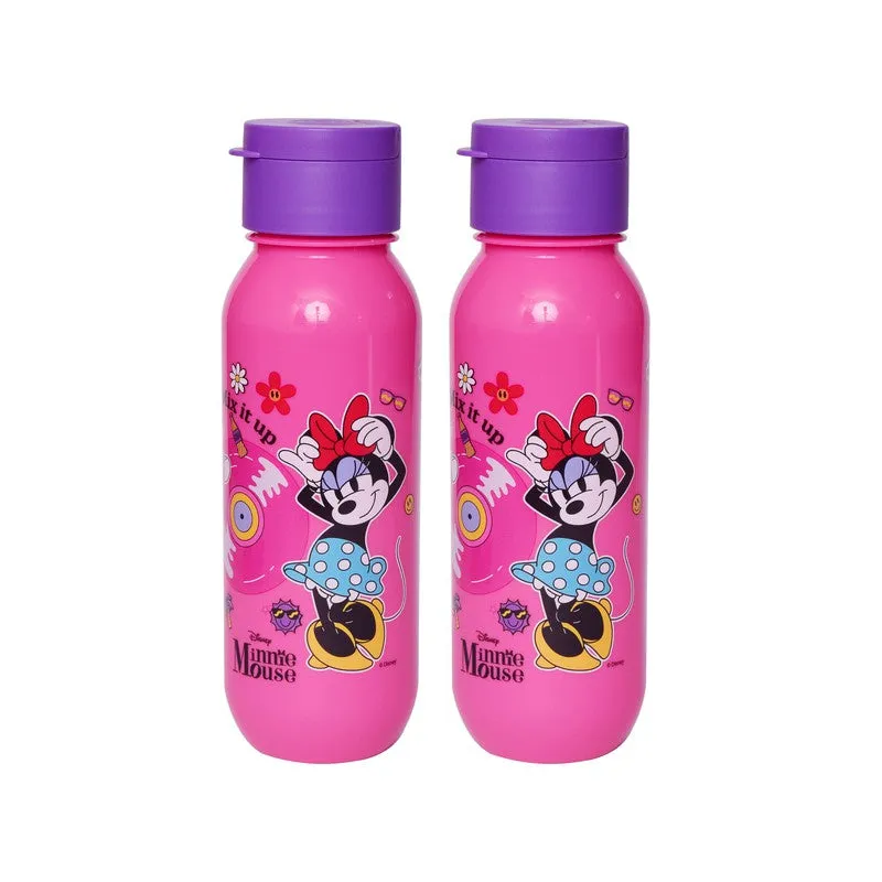 Gluman School Water Bottle | Claro Mini Disney Character Water Bottle for School | 500 ml (Pack of 2)