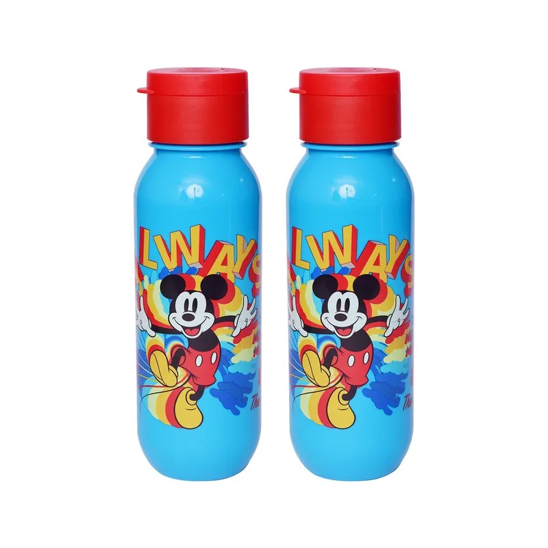 Gluman School Water Bottle | Claro Mini Disney Character Water Bottle for School | 500 ml (Pack of 2)