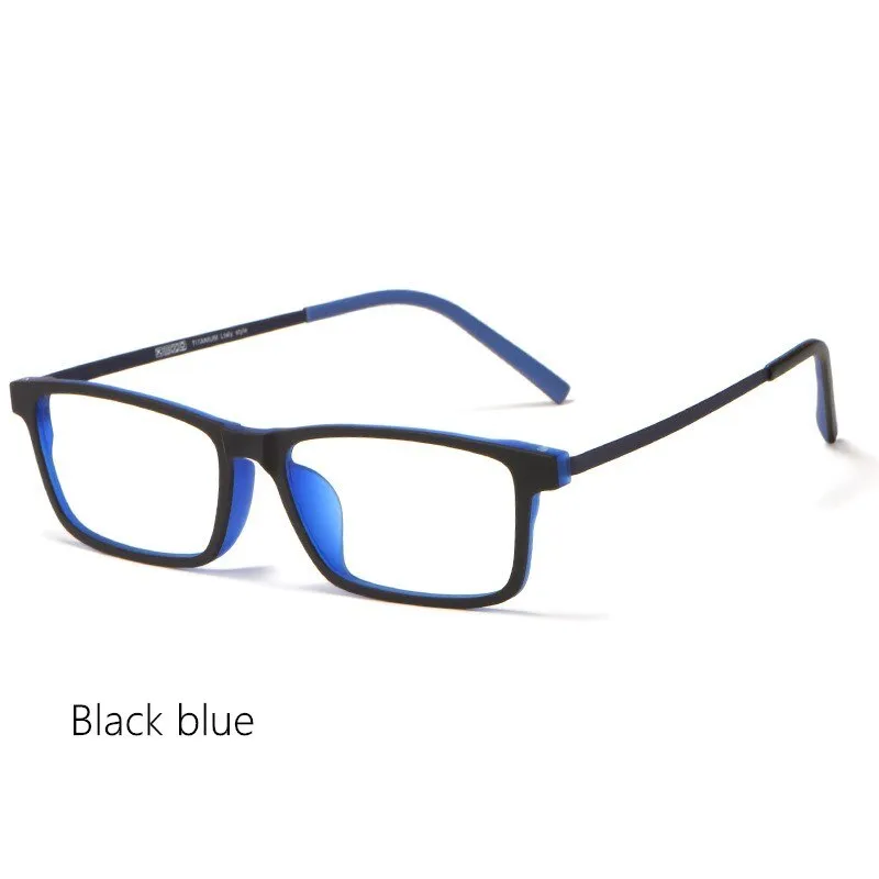 Gmei Men's Full Rim Square Titanium Tr 90 Eyeglasses 8836X