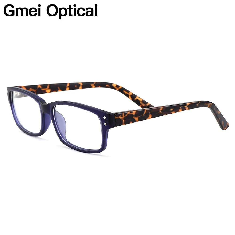 Gmei Unisex Eyeglasses Rectangle Full Rim Plastic Frame H8003