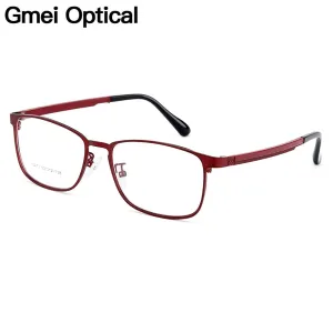 Gmei Unisex Full Rim Rectangle Titanium Alloy Eyeglasses Y0212