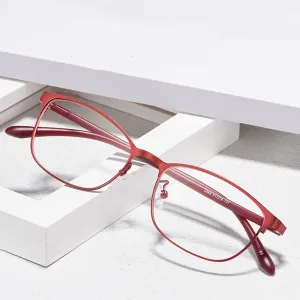 Gmei Women's Eyeglasses Alloy Glasses Frame Flexible Tr Temples 3569