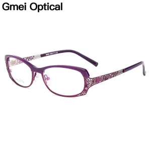 Gmei Women's Eyeglasses Oval Ultralight Tr90 Alloy Full Rim M064