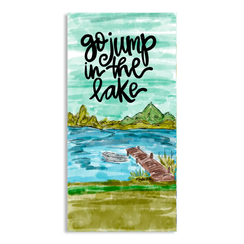 Go Jump in the Lake Wrapped Canvas