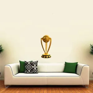 god & god's World Cup Trophy Large Self Adhesive Sticker for Living Room, Bedroom, Kids Room, Hall and Home Decoration