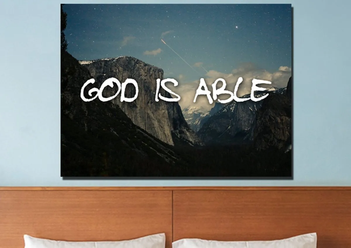 God Is Able Wall Art Canvas Print - Christian Canvas Wall Art