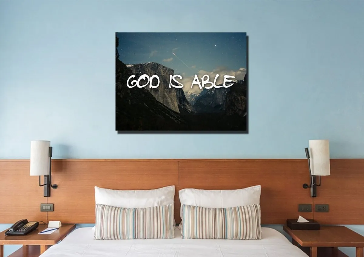 God Is Able Wall Art Canvas Print - Christian Canvas Wall Art