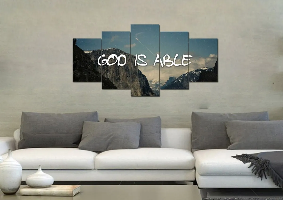 God Is Able Wall Art Canvas Print - Christian Canvas Wall Art