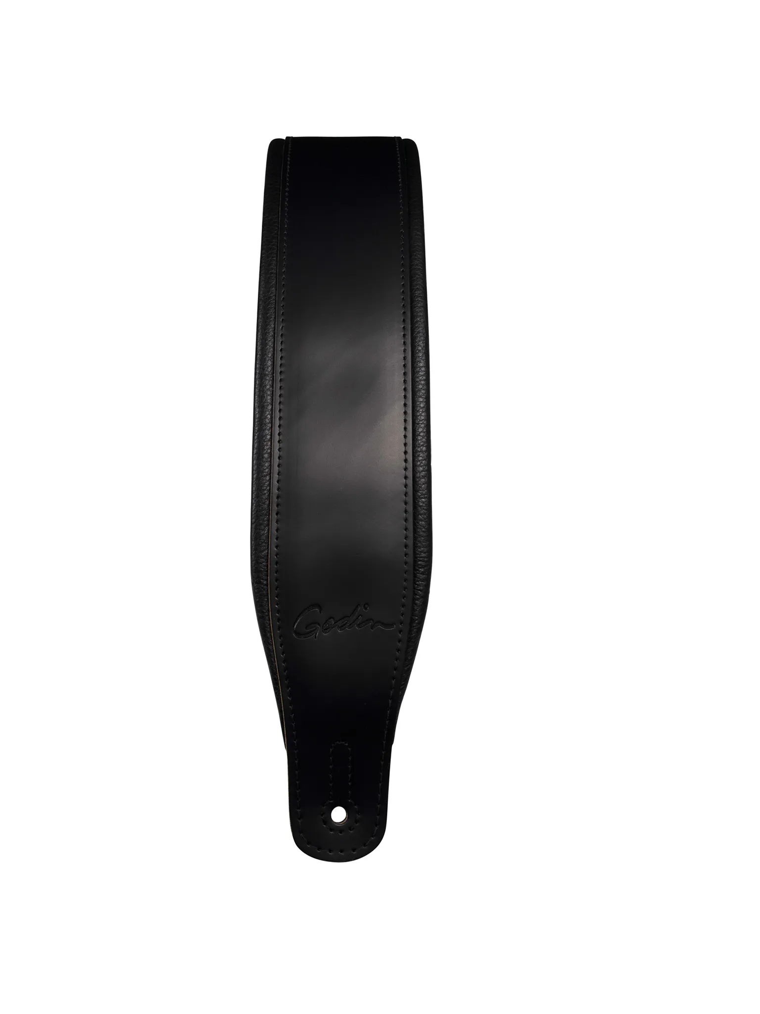 Godin Black Top-Grain Leather Padded Guitar Strap