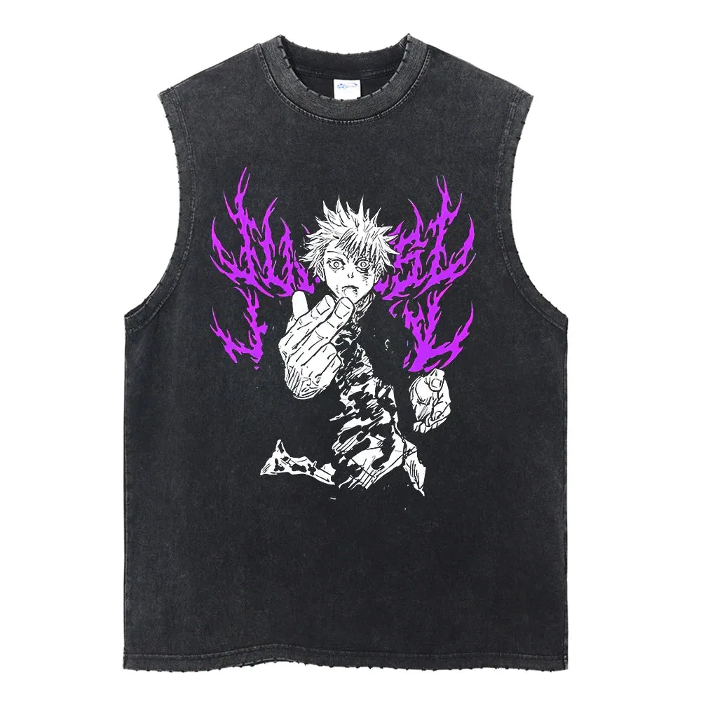 Gojo Strength Vintage Tank Top | Otakumise