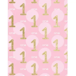 Gold 1st Birthday Printed Backdrop