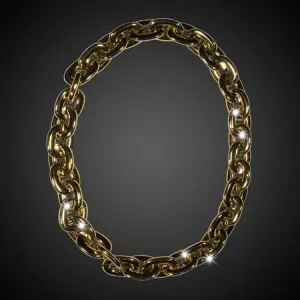 Gold 36 Link Light Up Metallic Chain Necklace