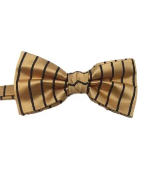 Gold & Black Striped Bowtie