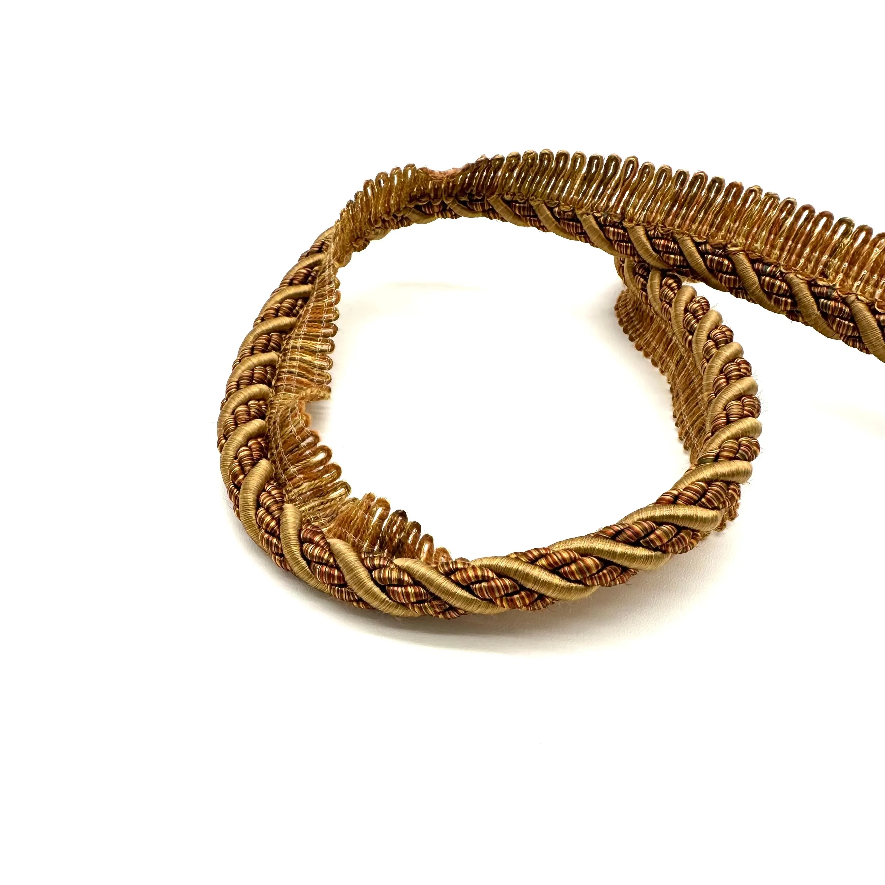 Gold and Burgundy High Quality Decorative Lip Cord Trim by the yard