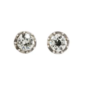 Gold and Silver Diamond Studs