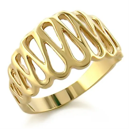 Gold Brass Ring with No Stone for Women Style 54402