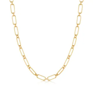 Gold Cable Connect Chunky Chain Necklace