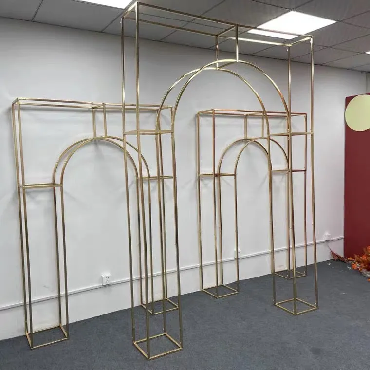 Gold Chrome Korean Door Metal Backdrop Stand(S)