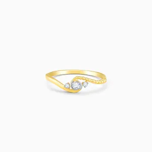 Gold Classic Curvy Diamond Ring