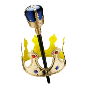 Gold Crown And Scepter Set