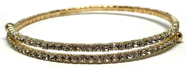 Gold Crystal Wrap Bracelet (BG5000)