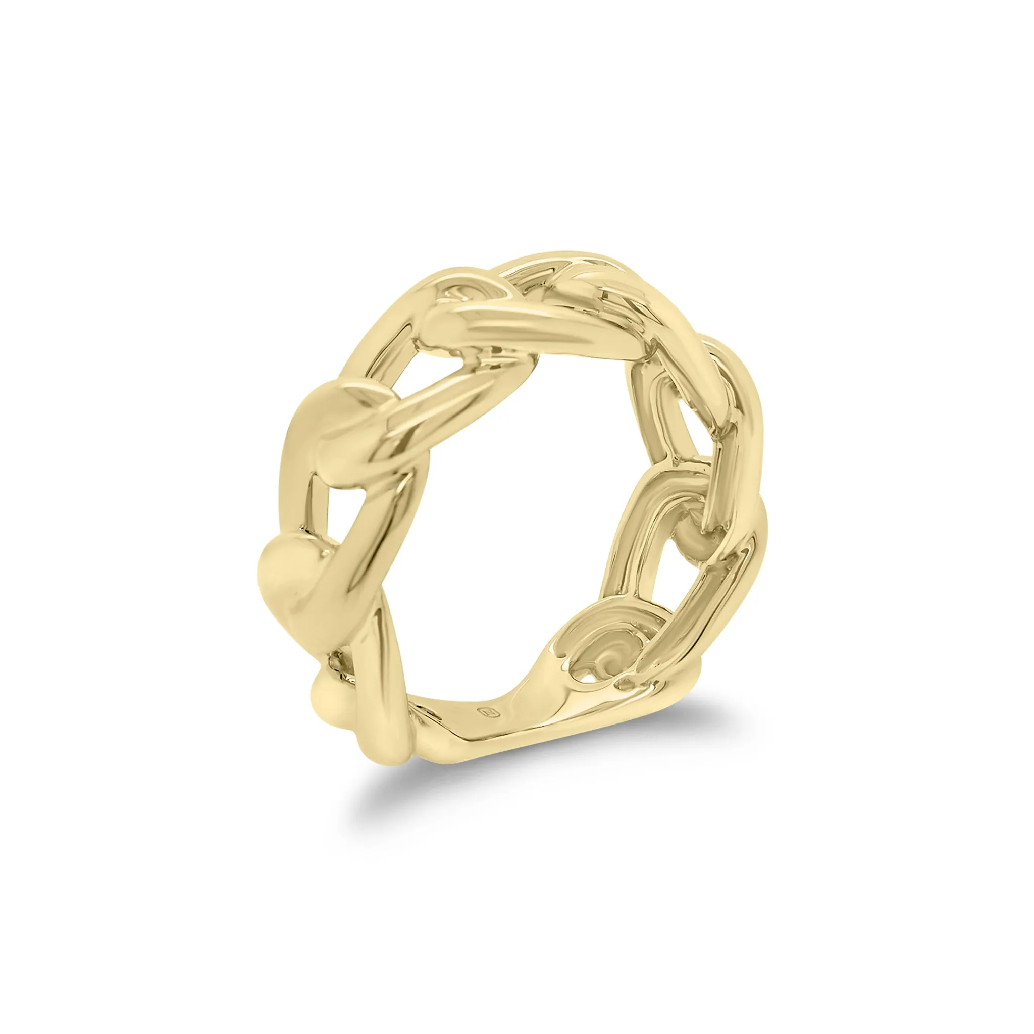 Gold Curb Chain Ring