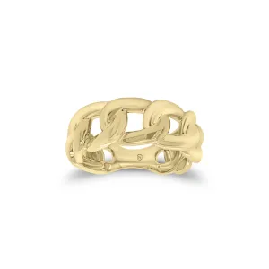 Gold Curb Chain Ring