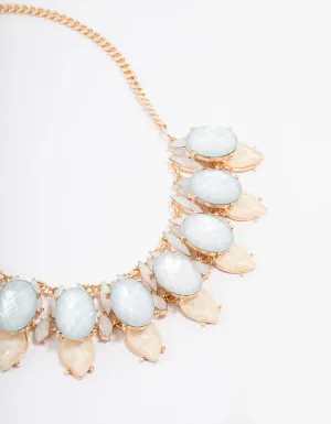 Gold Faceted Statement Necklace