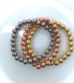 Gold filled 8mm beaded bracelet