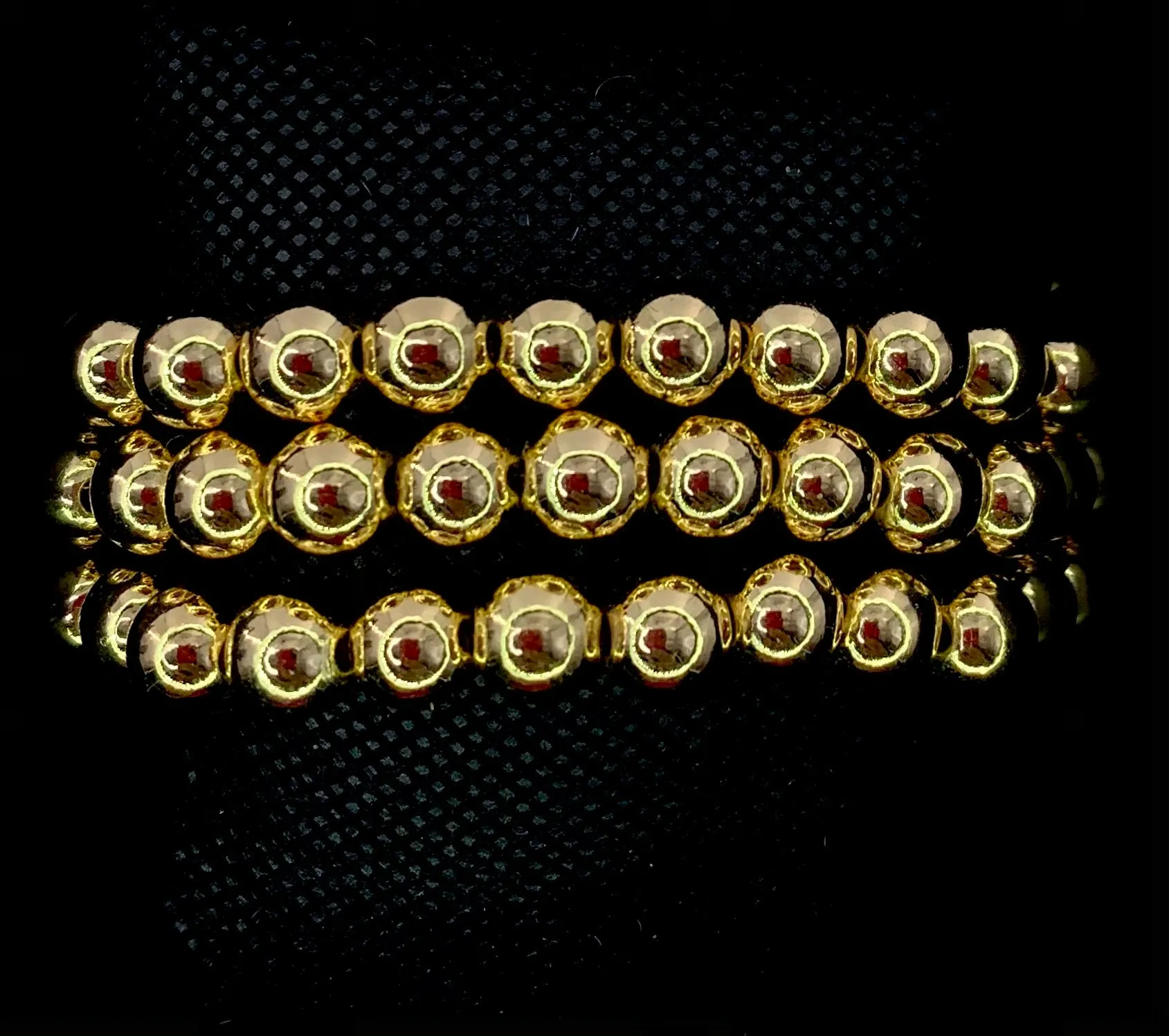 Gold filled 8mm beaded bracelet