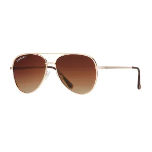 Gold Gradient Aviator Sunglasses