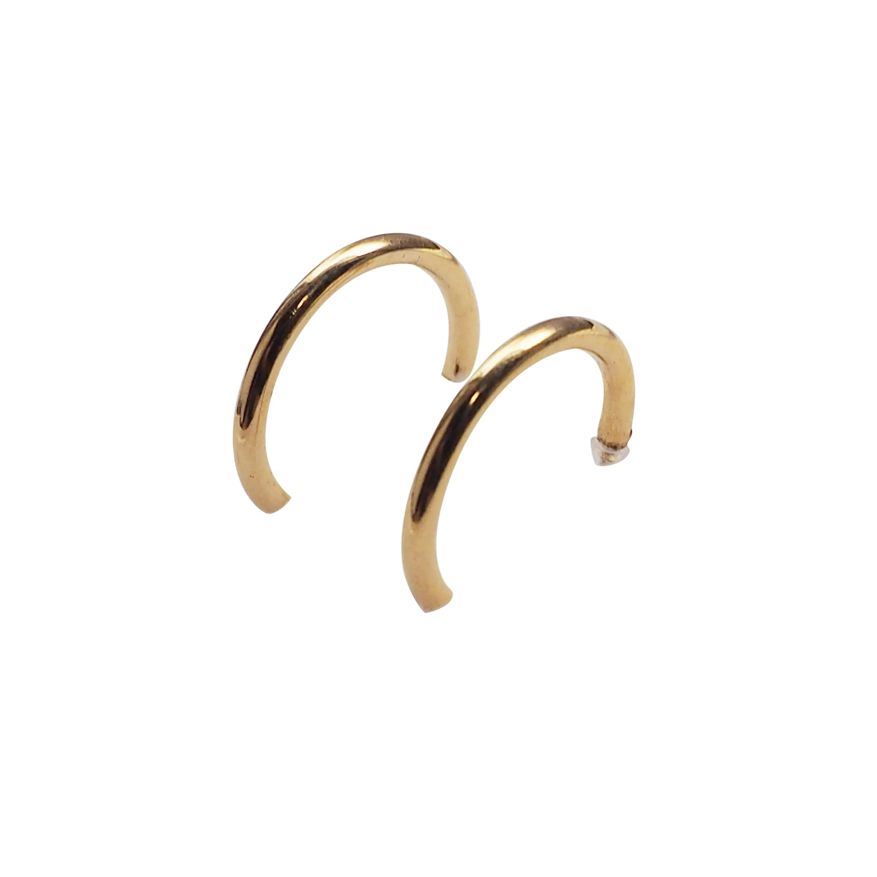 Gold Invisible Clip On Hoop Earrings