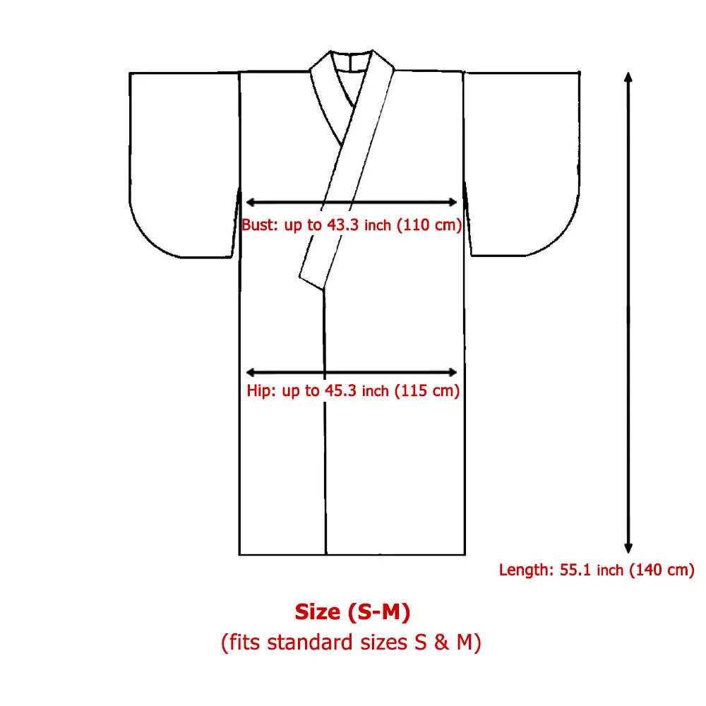 Gold Japanese Women’s Yukata Kimono Kaori