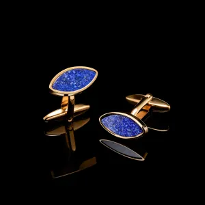 Gold Lapis Lazuli Cufflinks | Eye Cufflinks