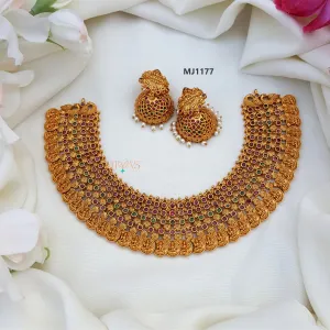 Gold Look Alike Lakshmi Coin Necklace