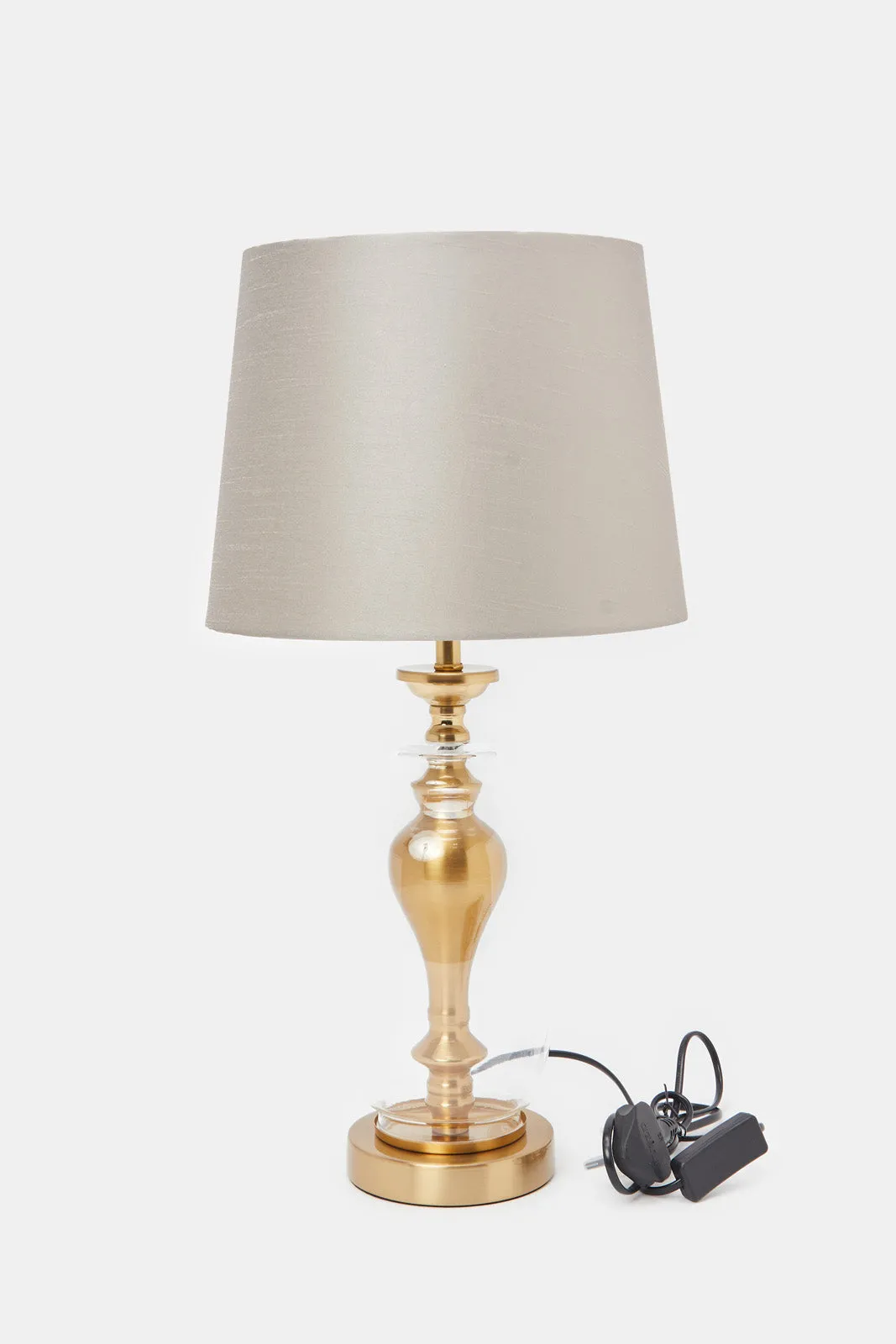 Gold Metal & Glass Table Lamp